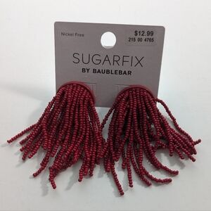 Sugarfix by Baublebar maroon beaded earrings